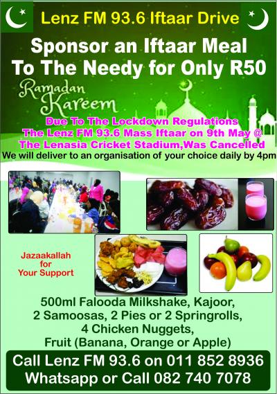 SPONSOR AN IFTAAR MEAL